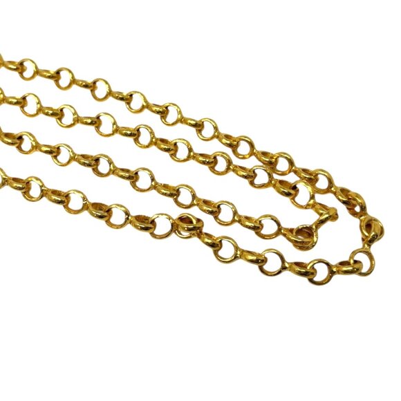 CHANEL Vintage 96P CC Metal Gold Star Floral Pendant Necklace Accessory [106209] - Picture 8 of 10